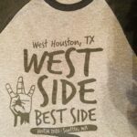 A close up of the west side best side shirt